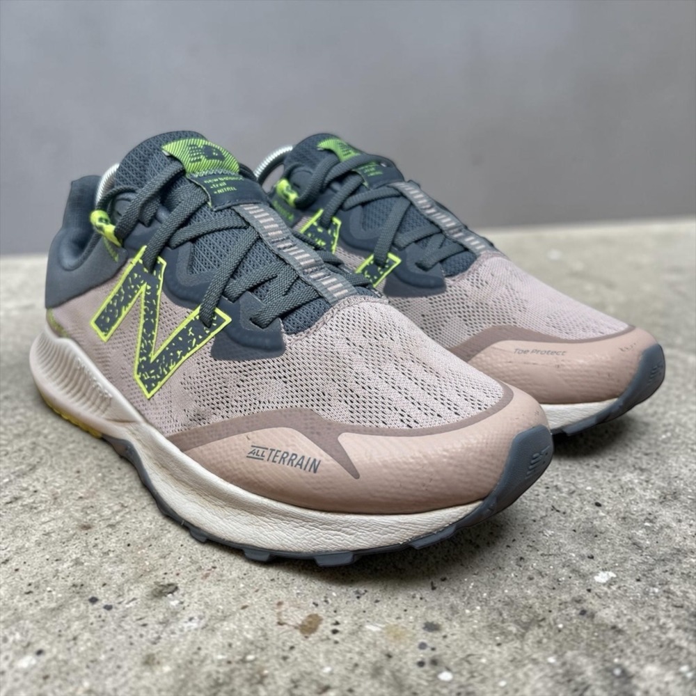 New Balance Nitrel v4 Trail Running Shoes Women 10.5 Grey Lime Green All Terrain